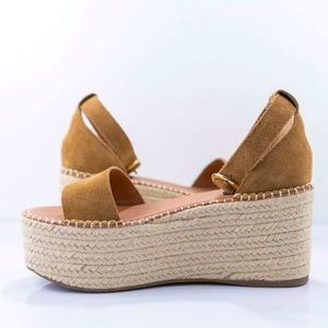 Aqua Women's Ria Suede Espadrille Platform Sandals